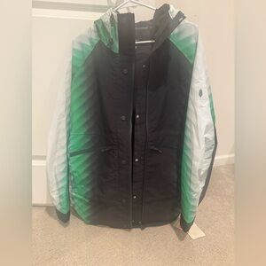 FP Movement by Free People Black and Green Jacket/ Singing in the Rain.